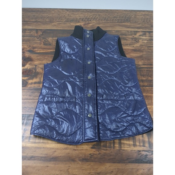 Peace of Cloth Jackets & Blazers - Peace‎ of Cloth Womens Small Puffer/Sweater Vest Blue & Black